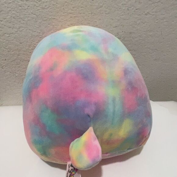 Squishmallows 11” Candy Rainbow Tie Dye Bunny w/ Fur 2021 Easter Collection NEW. - Picture 2 of 7
